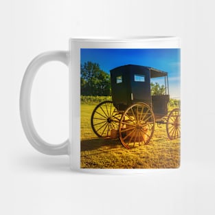 Old Horse Buggy At Sunset 1 Mug